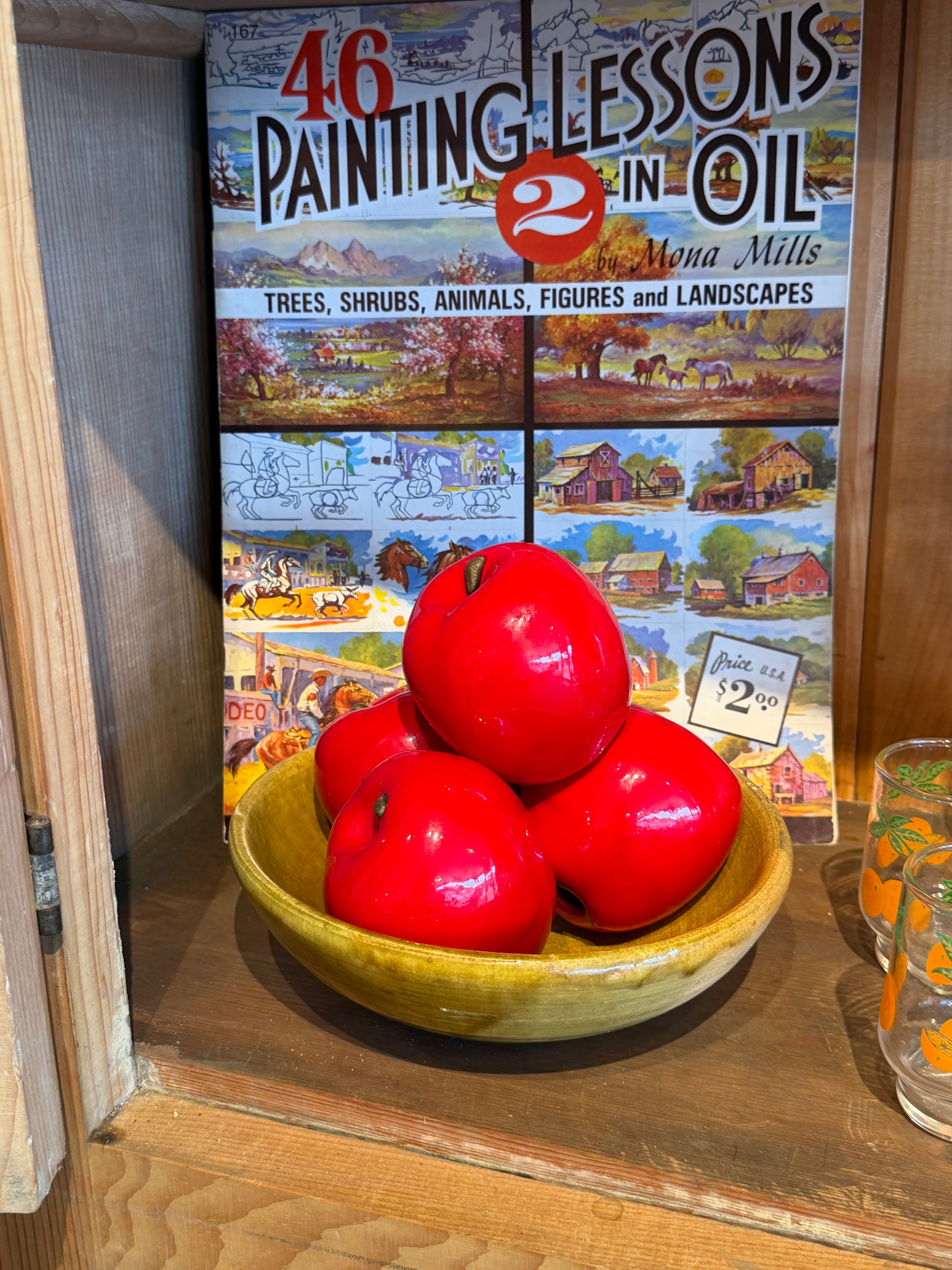 Set of Four Ceramic Apples