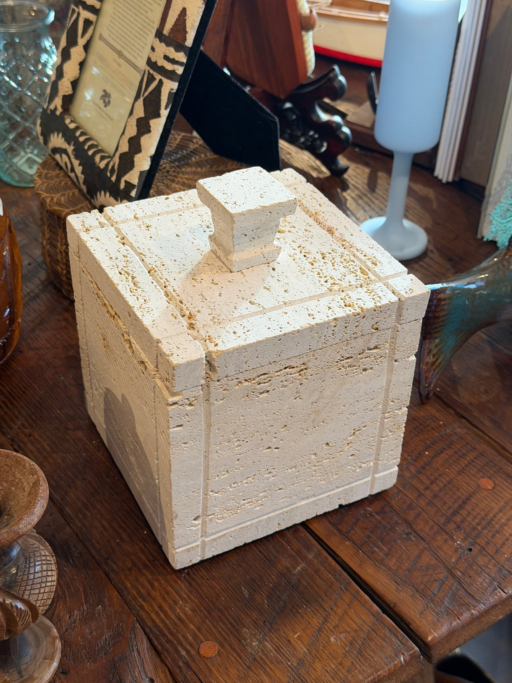 Travertine Marble Cannister