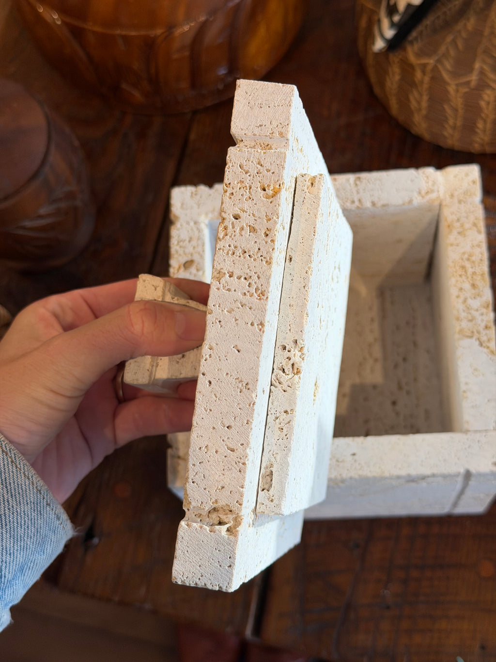Travertine Marble Cannister